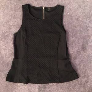 J. Crew Sleeveless Peplum Top Size M